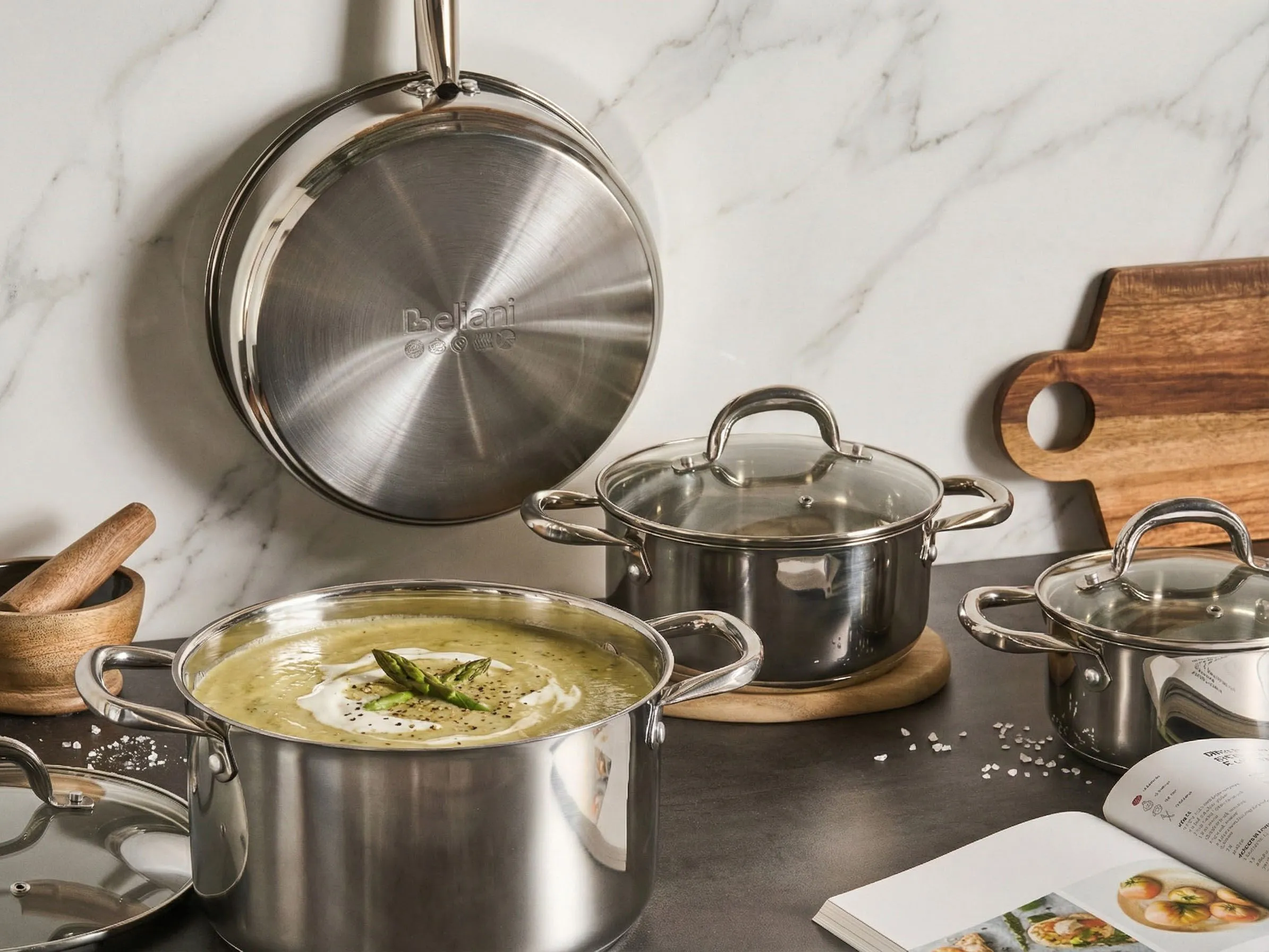 7-delige pannenset PRIMECOOK Roestvrij staal Zilver
