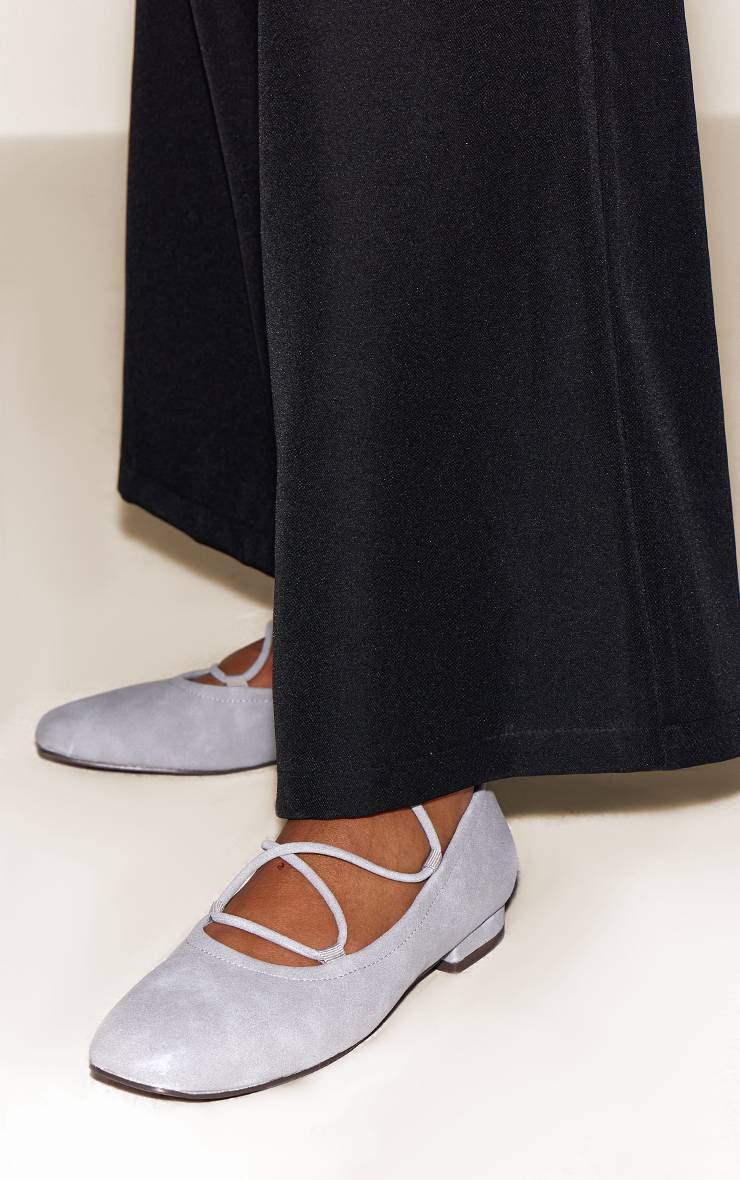 Bleu Poudré Ballerine En Synthétique
