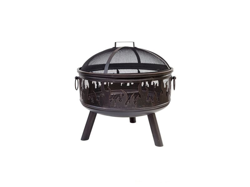 Buschbeck Feuerschale Wildfire 61 x 61 x 61 cm Feuerstelle mit Feuerschale und Grill