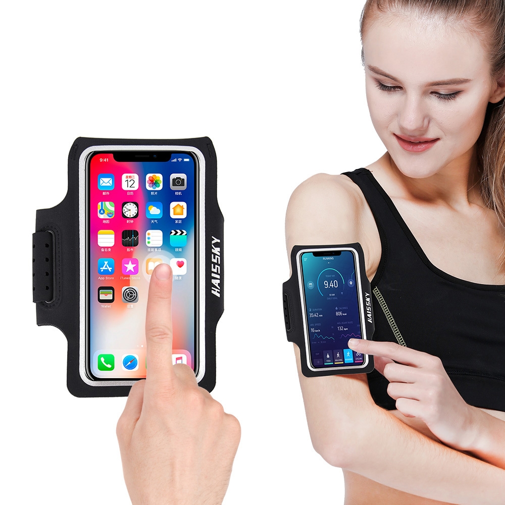 Universal Neopren Fitness Sportarmband   Schlüsselfach bis 6.5