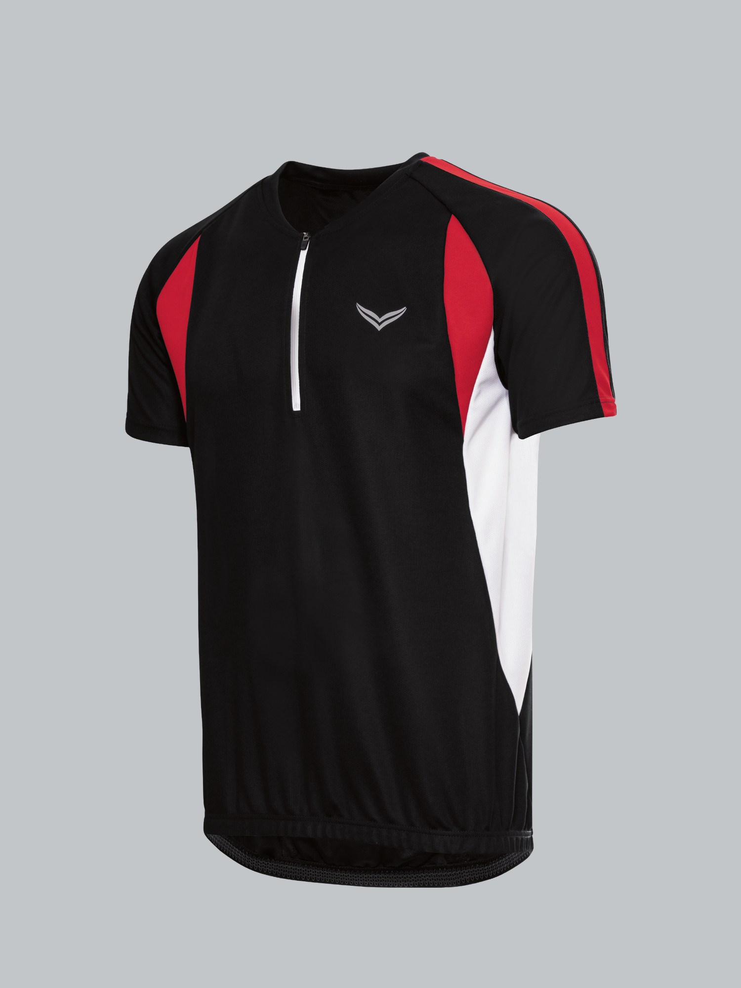 Fahrradtrikot aus atmungsaktivem COOLMAX®-Material Schwarz