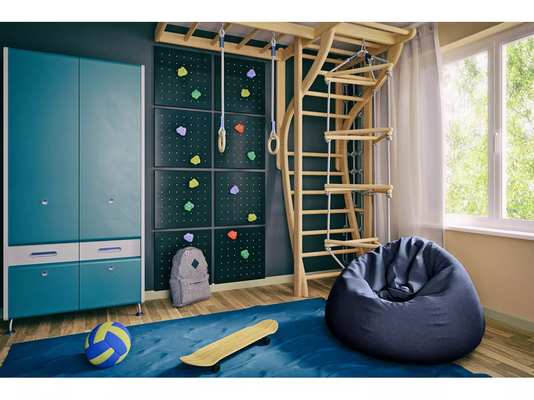 Pouf poire en tissu Komo-Couleur Gris foncé