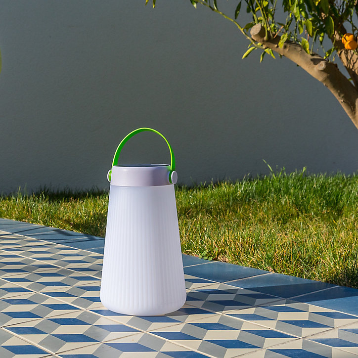 Baladeuse solaire LED Lumisky Take Away blanc 0,75W + USB IP44