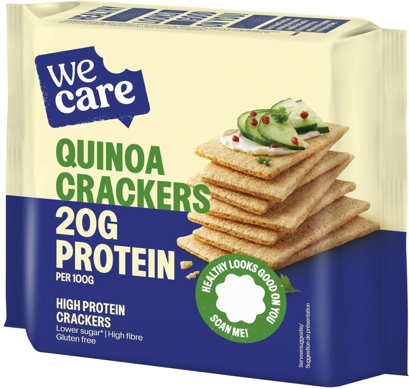 We Care - High Protein Quinoa Crackers - 100 Gram - Gezonde Snack