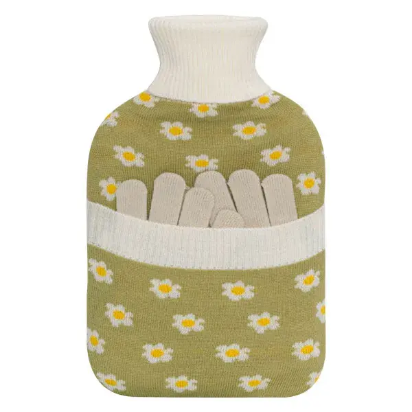 Plic Care Bouillotte à eau duo 2L avec gants Fleurs