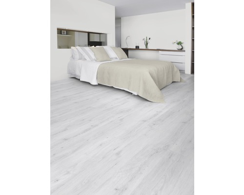 Vinyl plank Dryback 55 Palomino Wit, om te verlijmen, 18,4x121,9 cm