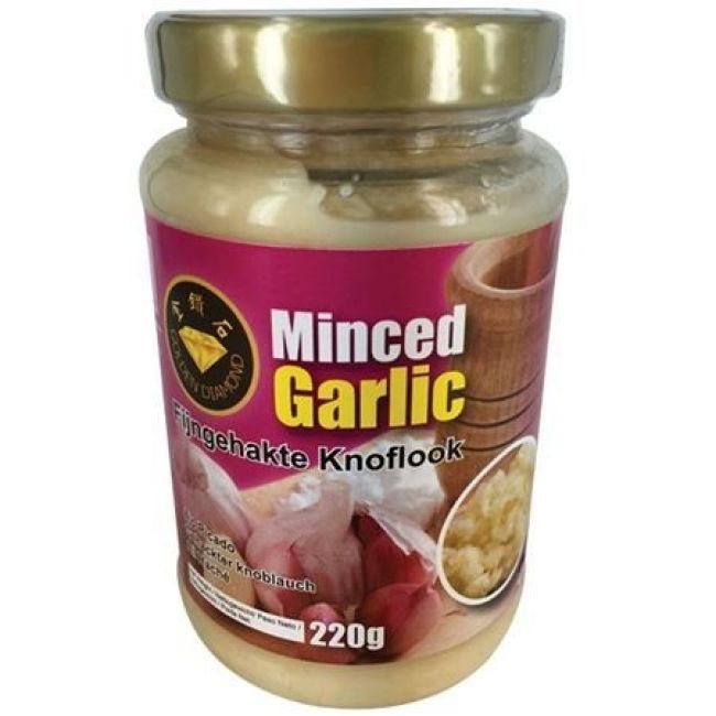 Golden Diamond Fijngehakte Knoflook 220g