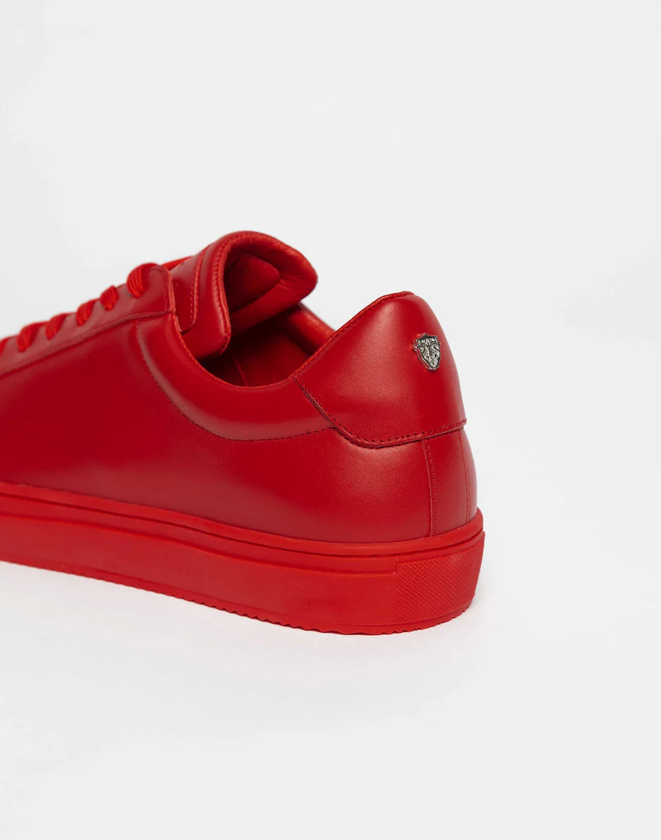 Sneakers cuir rouge