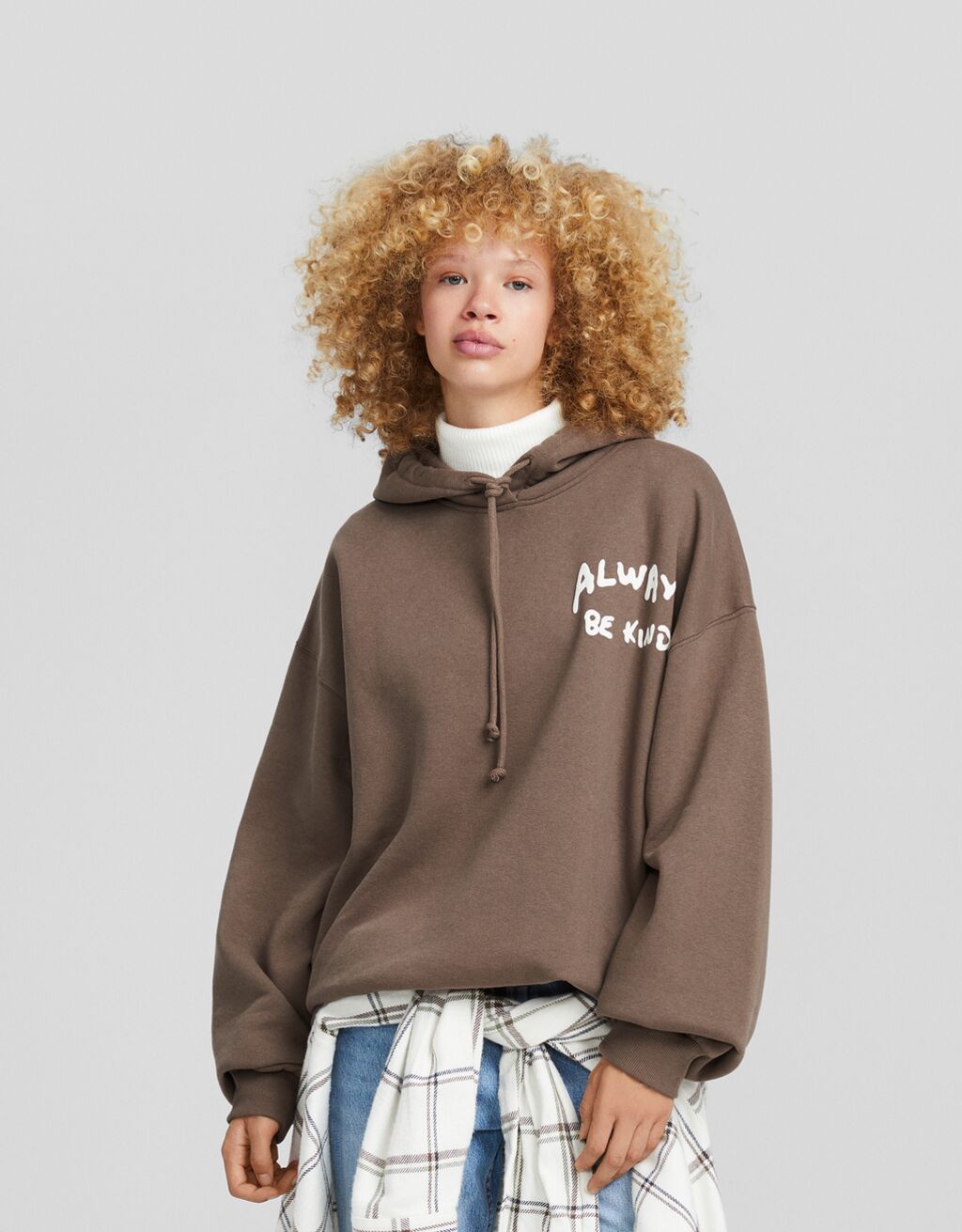 Moletom com capuz estampado