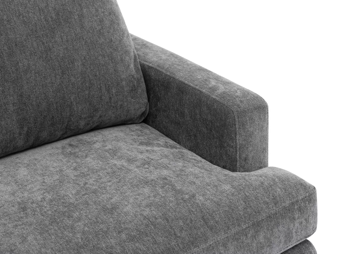 Canapé 3 places convertible en tissu gris COPONA