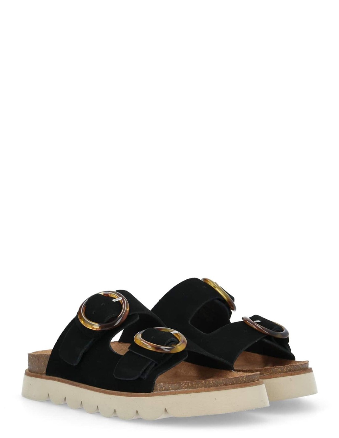 no name Mules Femme Sandy Slap Cuir Noir