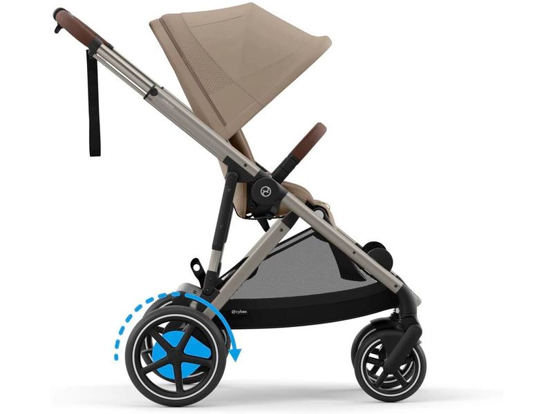 CYBEX Gold Kinderwagen eGazelle S Beige Elektrischer Kinderwagen mit 20 Kombinationen