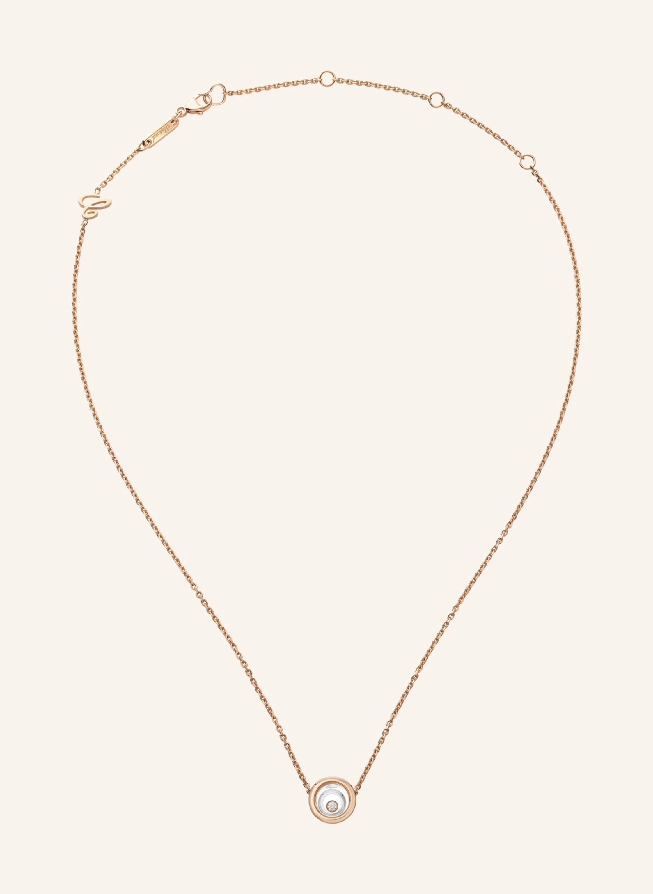 Chopard Halskette HAPPY SPIRIT Halskette aus 18 Karat Roségold, aus 18 Karat Weißgold und Diamanten