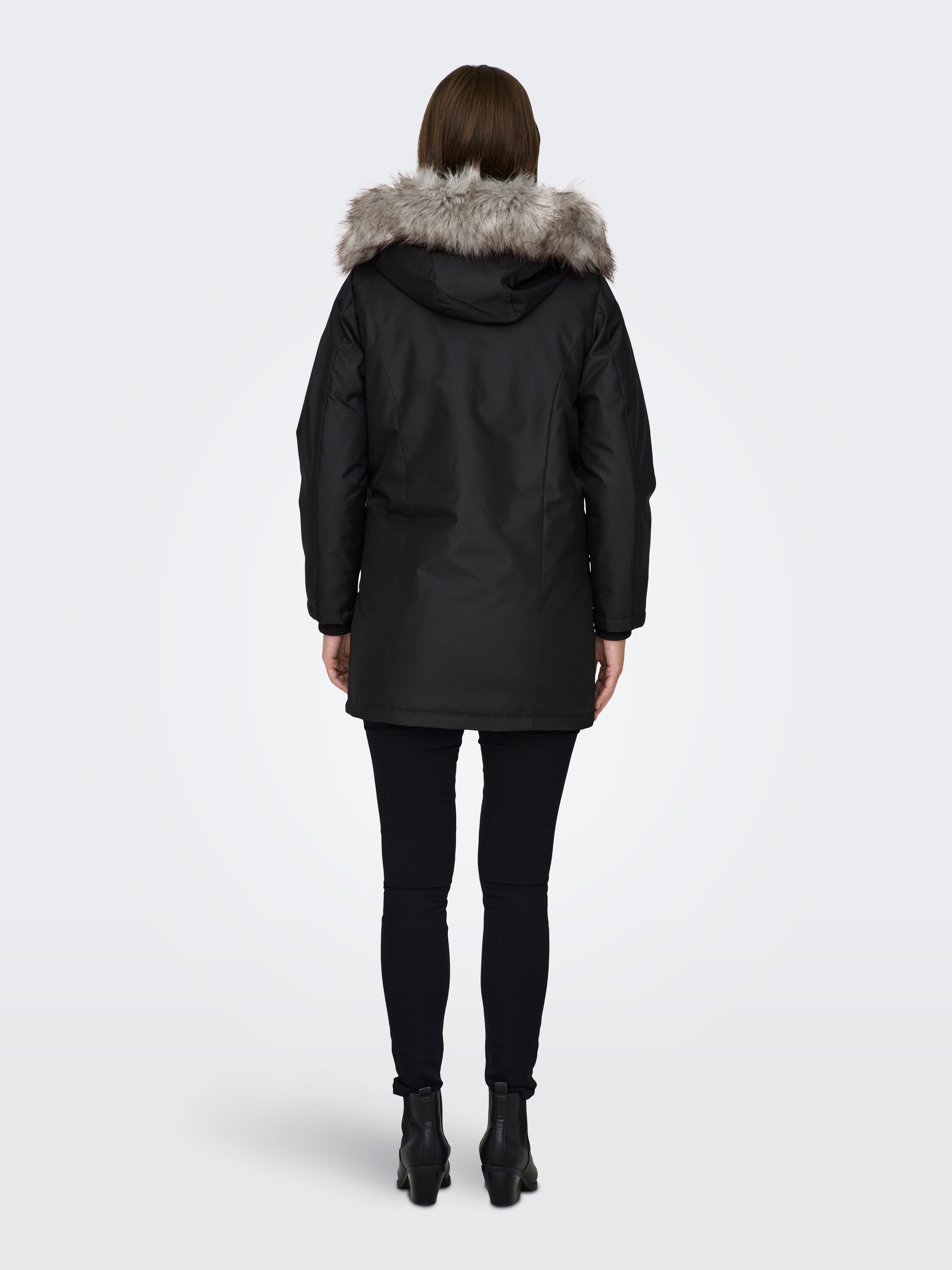 OLMNEWKATY Langer Parka Black