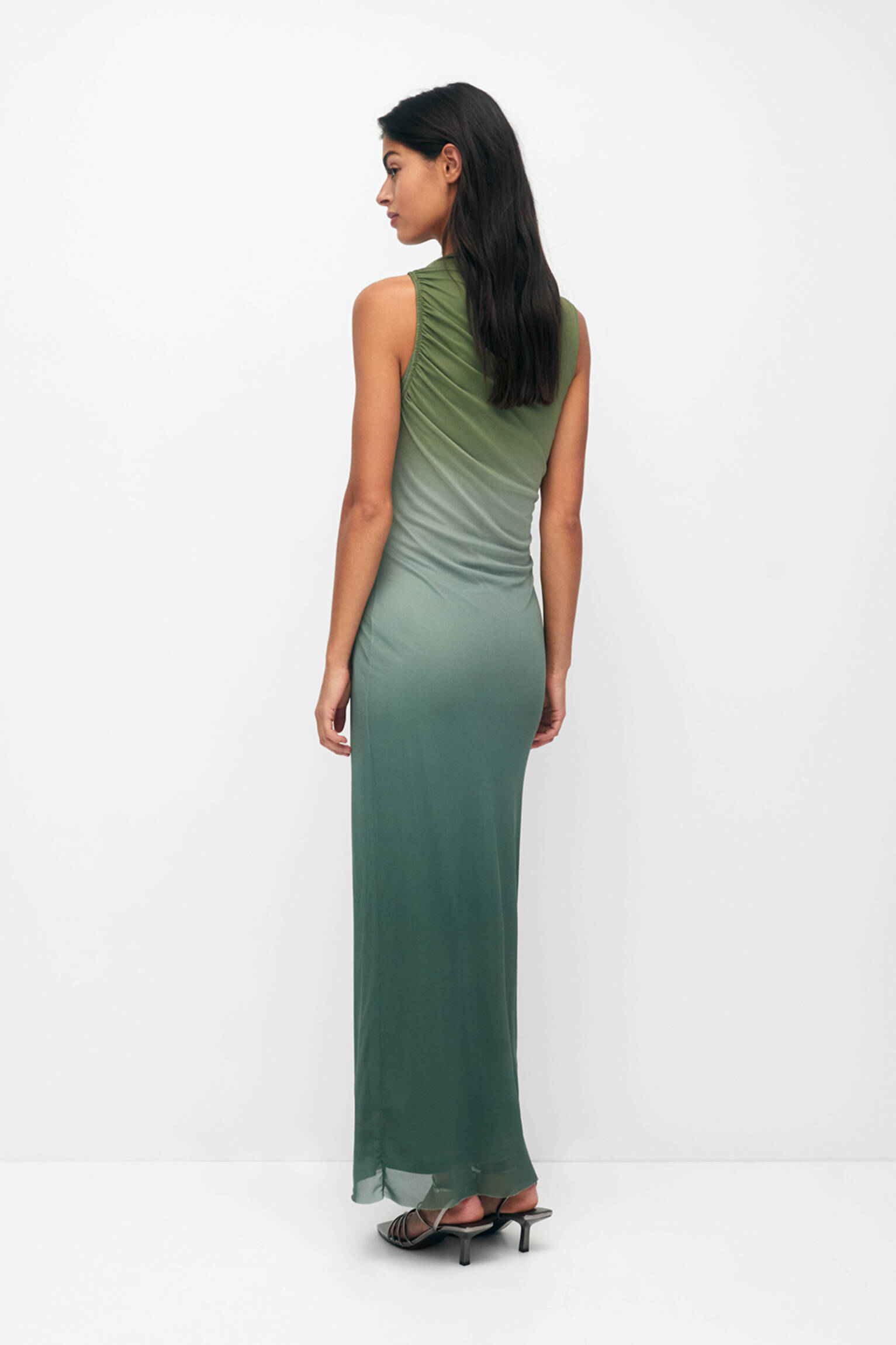 VESTIDO DE TULE TIE-DYE - VERDE