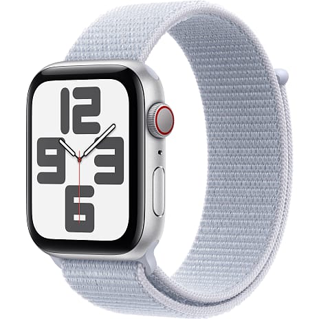 Apple Watch SE (2024) 44 mm Cell - Silver Aluminium Sport Loop