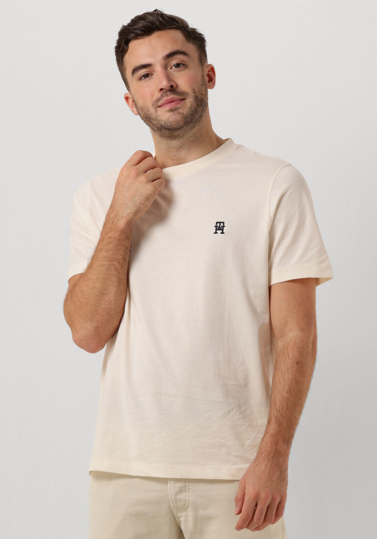TOMMY HILFIGER beige tommy hilfiger t-shirt monogram imd tee