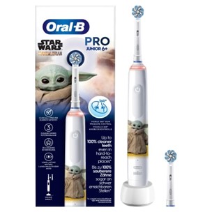 Oral-B Elektrische Zahnbürste Kinder PRO Junior Grogu\/Starwars, ab 6 Jahren, 1 Stück