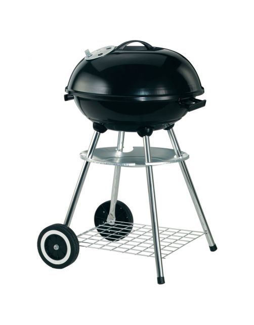 Garden Grill Kogelgrill Rond - Barbecue - 47 cm Zwart Chroom