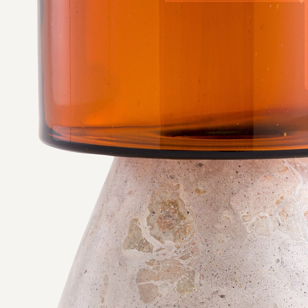 AM.PM<br>Vaso em vidro âmbar e mármore, Trapani