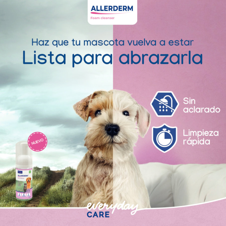 Espuma de limpeza Virbac Allerdeem para cães