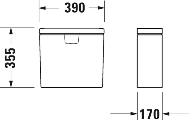Duravit - No.1 - Duoblokreservoir - Hoogglans Wit - 4.5L Dualflush