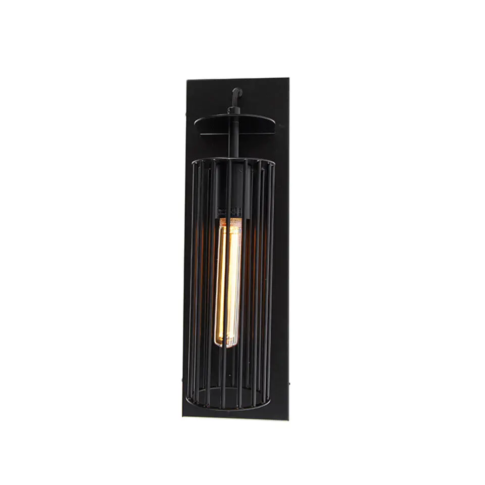Qazqa wandlampen balenco wazo zwart e27