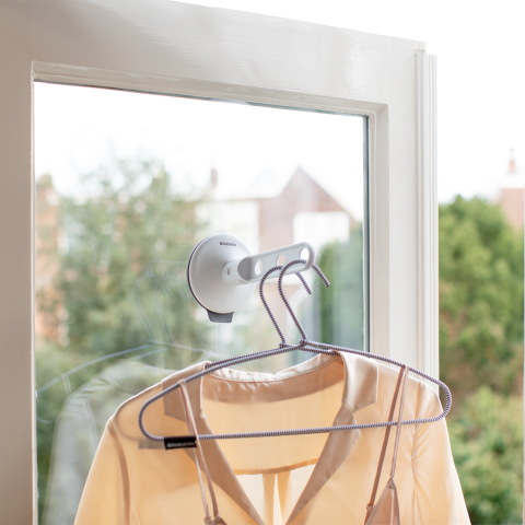 Inklapbare kledinghaak met zuignap. - Light Grey