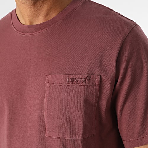 Tee Shirt Poche A3697 Bordeaux
