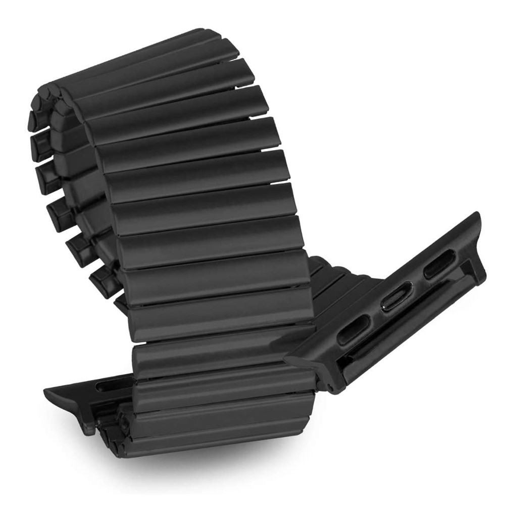 Apple Watch (49/46/45/44 mm) Elastisches Edelstahl Armband - Schwarz