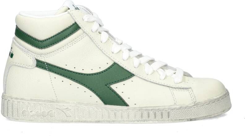 Diadora hoge leren sneakers off white groen
