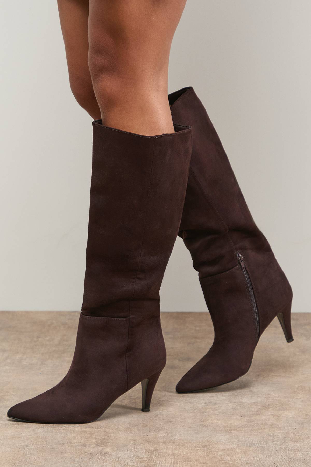 Oasis Bottes Hautes Lilian en synthétique à Bout Pointu et Talon Moyen