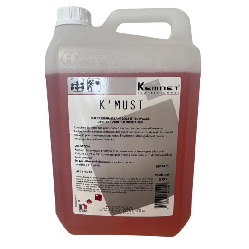 KEMNET - Super dégraissant sols et surfaces- K Must - 5L