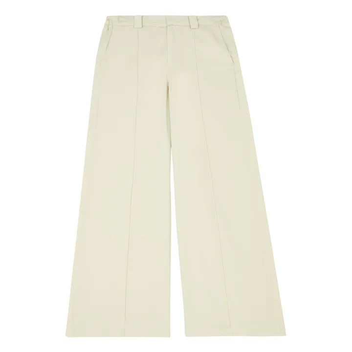 Longlivethequeen Pantalon Large Coton Bio | Blanc