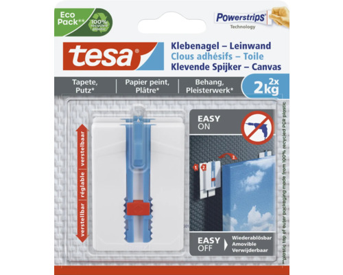 Lijmspijker voor canvas en tegels, wit, 2 x 2 kg