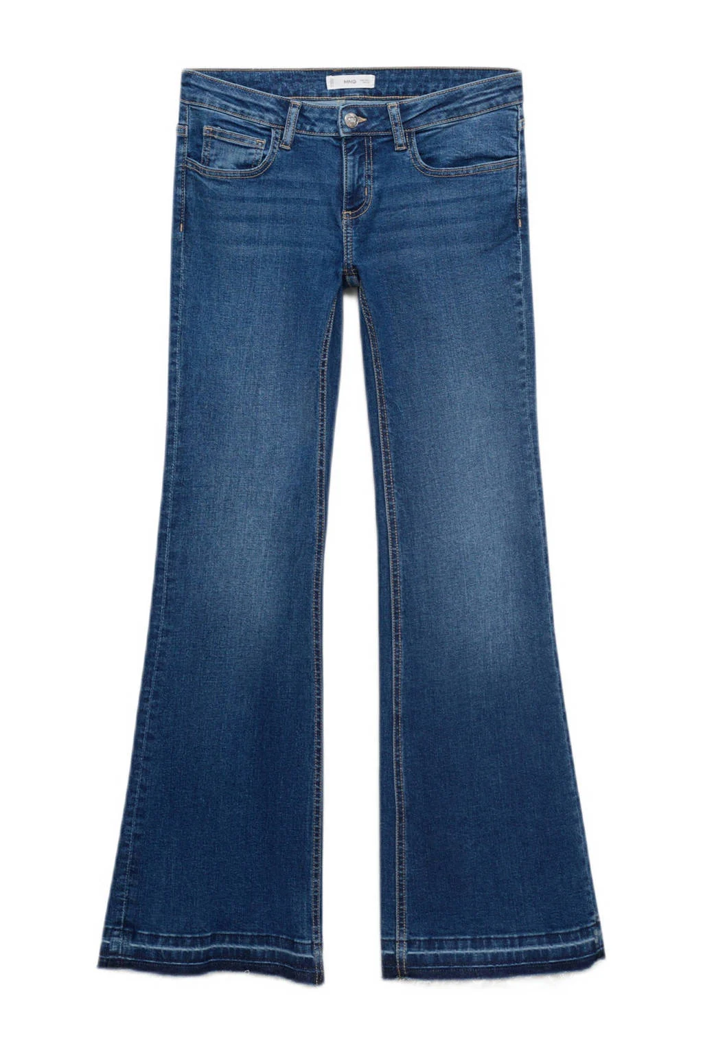 MANGO TEEN low waist flared jeans medium blue denim