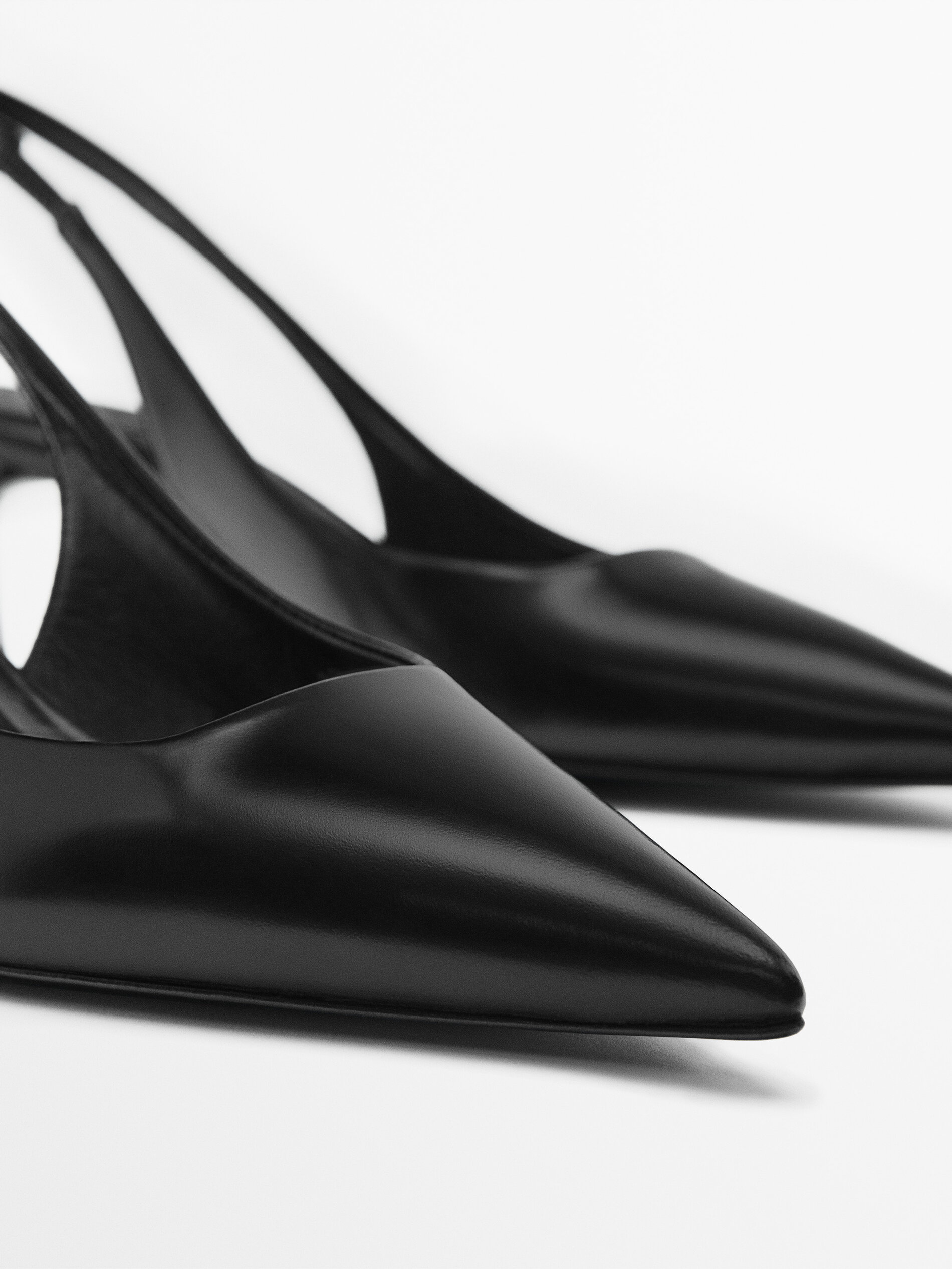 Zapato tacón destalonado skin - PRETO