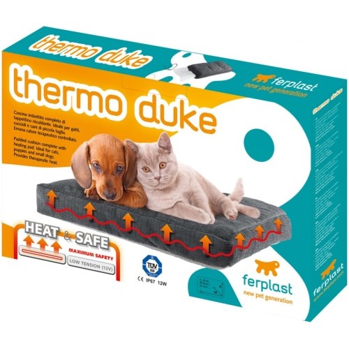 Cama aquecida para animais de estimação, cinza