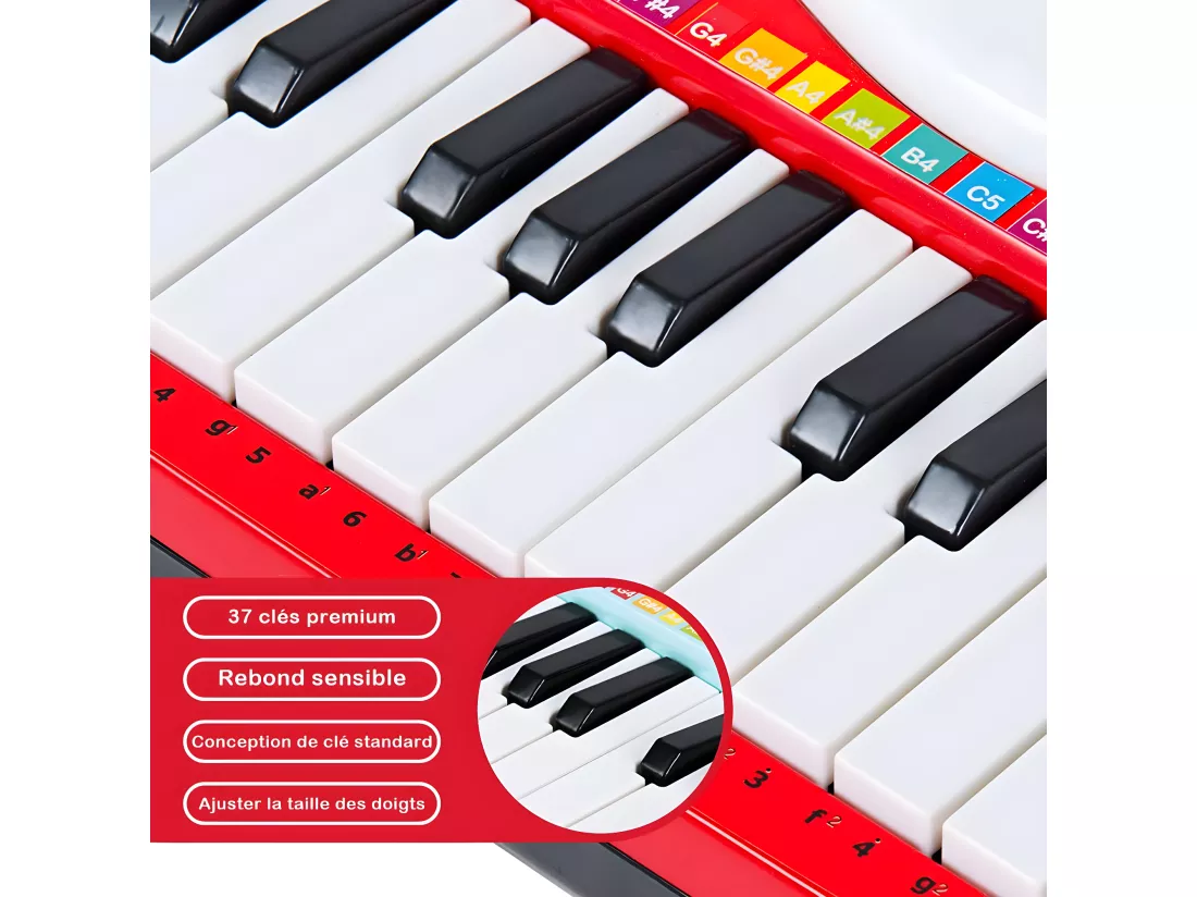 Clavier de piano electronique à 37 touches pour enfants jouet piano educatif portable