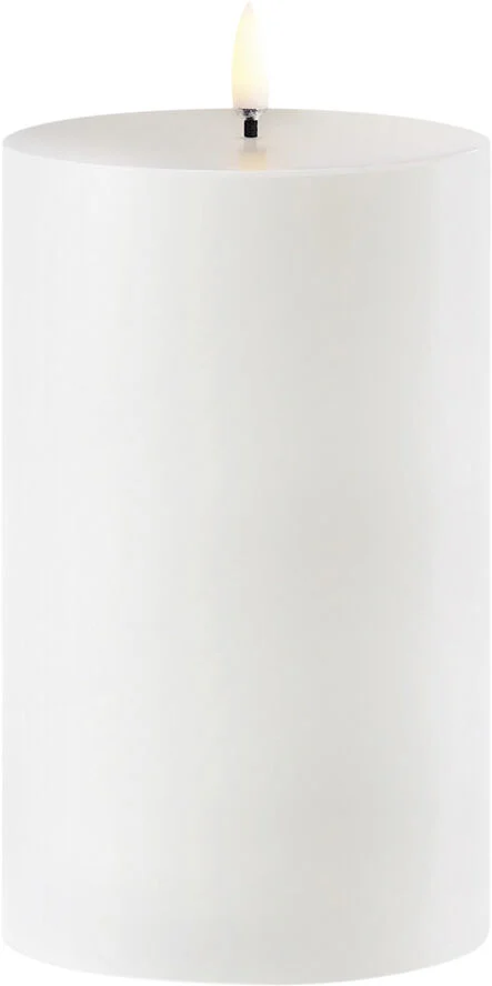 Uyuni Outdoor LED pillar candle, White, 8,4x15 cm White