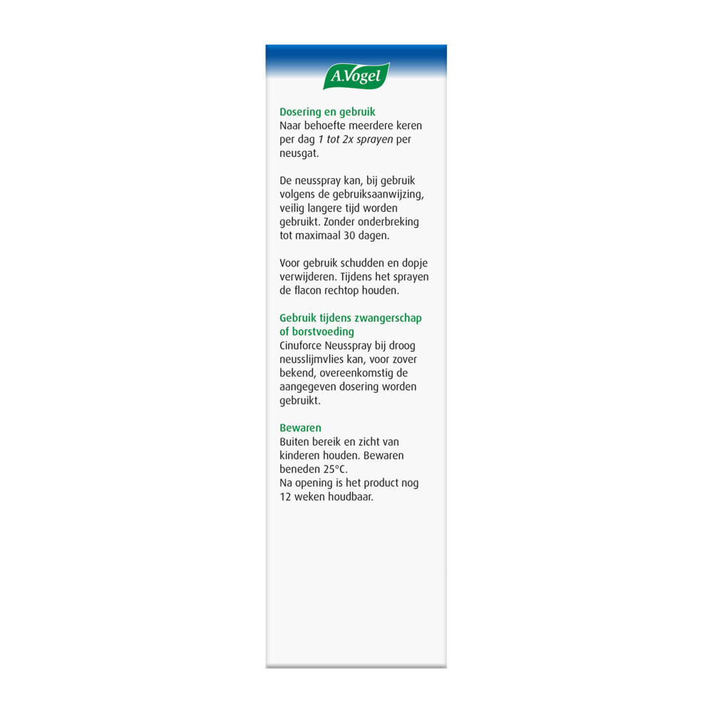A.Vogel Cinuforce Neusspray Droog Neusslijmvlies Korstjes15 ml