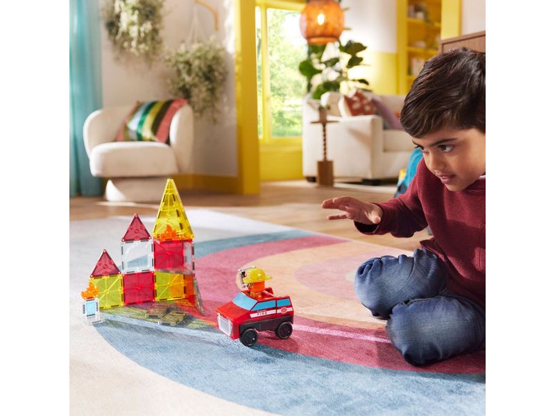 Magna-Tiles Fire Rescue 27 Teile Rettungs- und Bau-Set mit 27 magnetischen Teilen