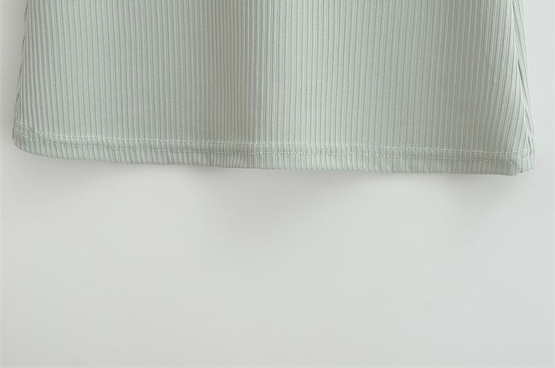 Larlige - Mouwloze top met col en effen kleur