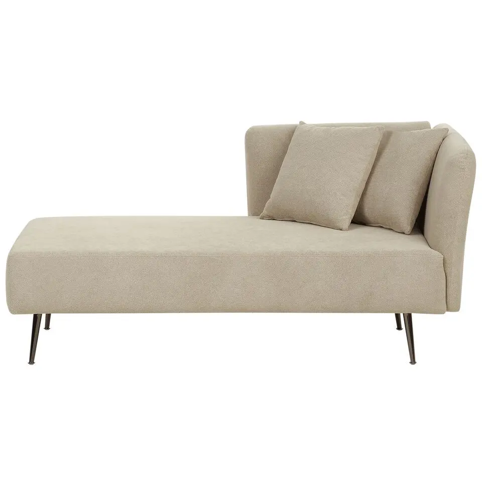 RIOM - Chaise longue - Beige - Rechtszijdig - Stof
