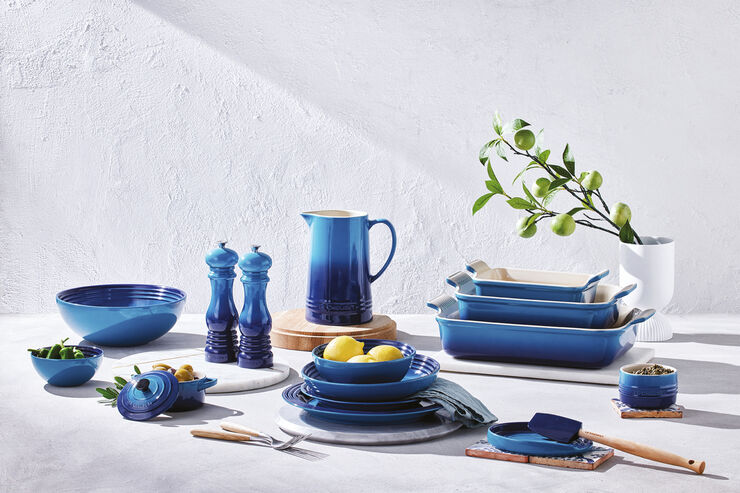 Le Creuset Oval Grydeskeholder 15 cm Azure Blue Azure blue