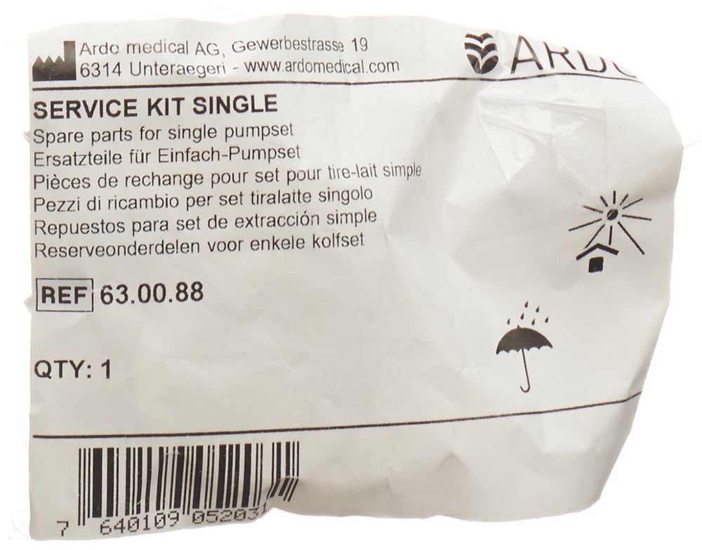 ARDO SERVICE KIT SINGLE<br>1 Stück, Ersatzteile für Einfach-Pumpset
