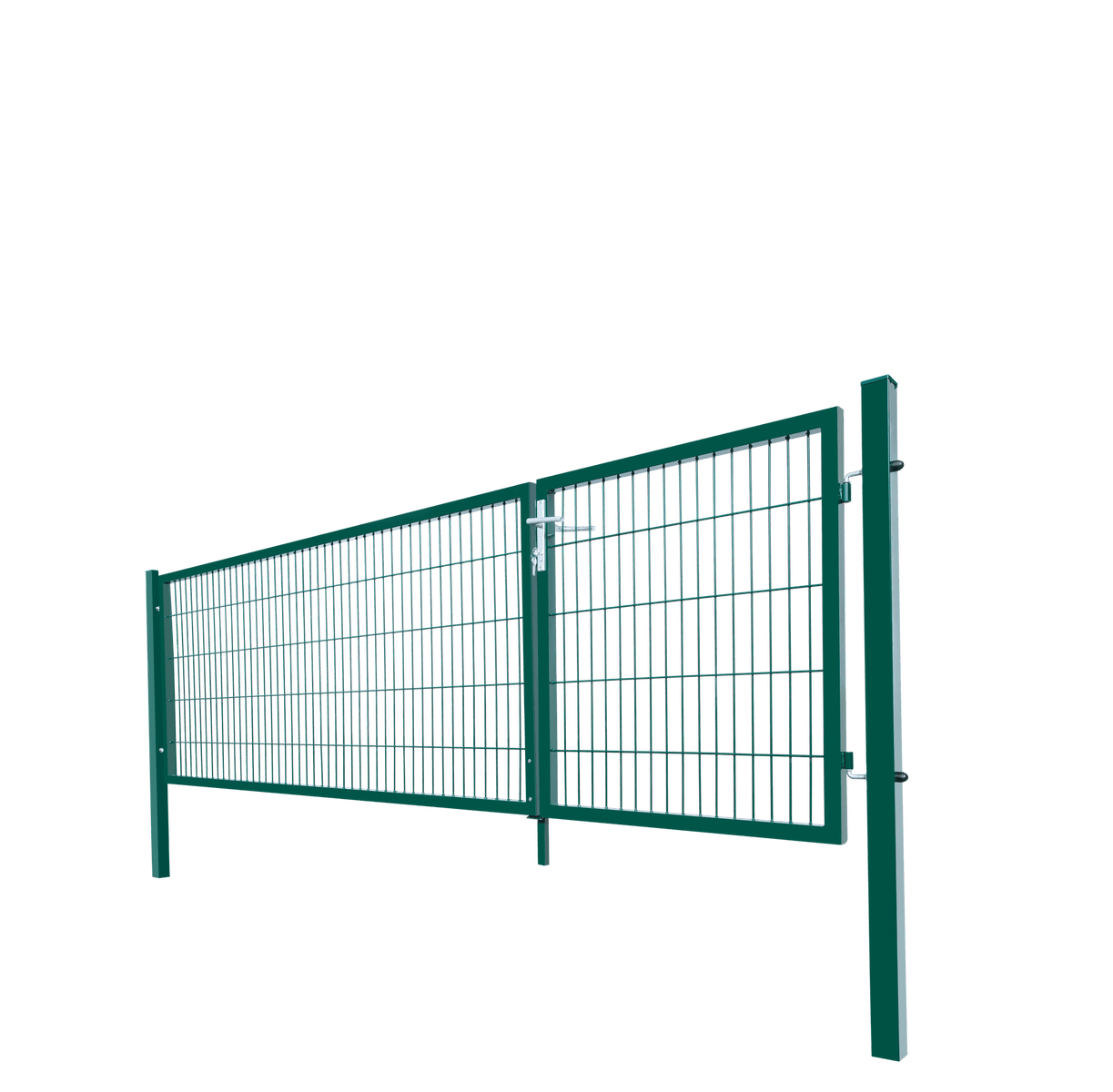 Home Deluxe - Dubbele tuinpoort ADITUS - Groen, 180 x 350 cm - incl. handgreep, slot, sleutels en grondgrendel | Tuinpoort, opritpoort, erfpoort
