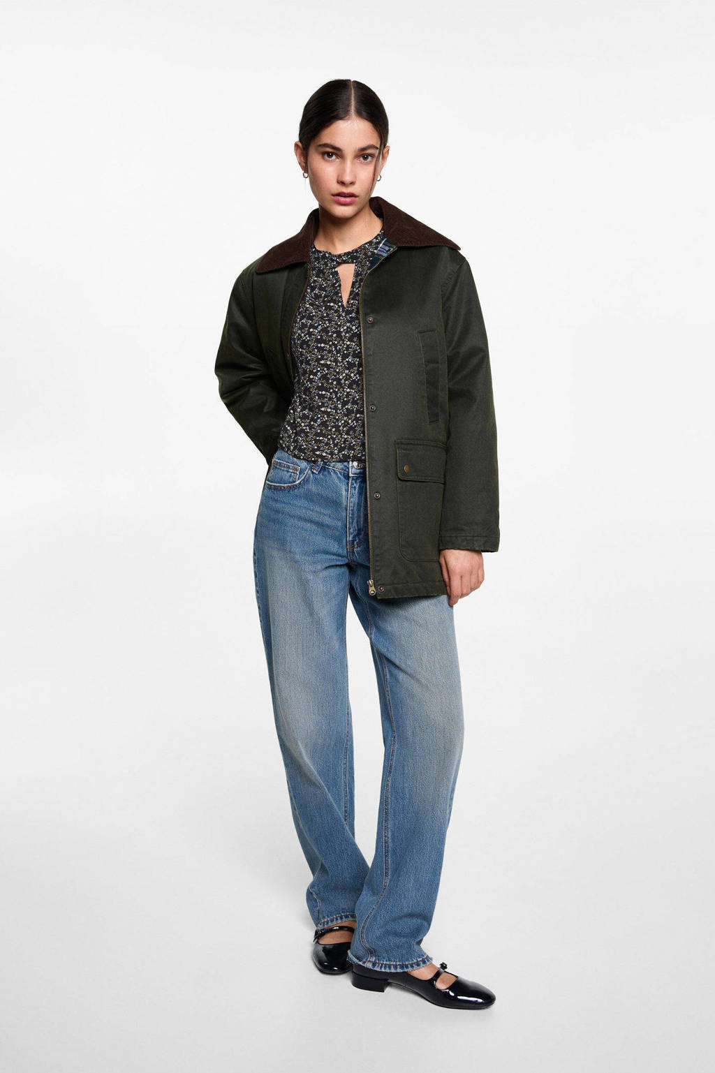 MANGO TEEN blousetop donkergroen