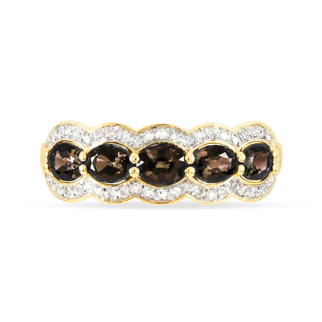 Bague Margaux Or Jaune Quartz Et Diamant
