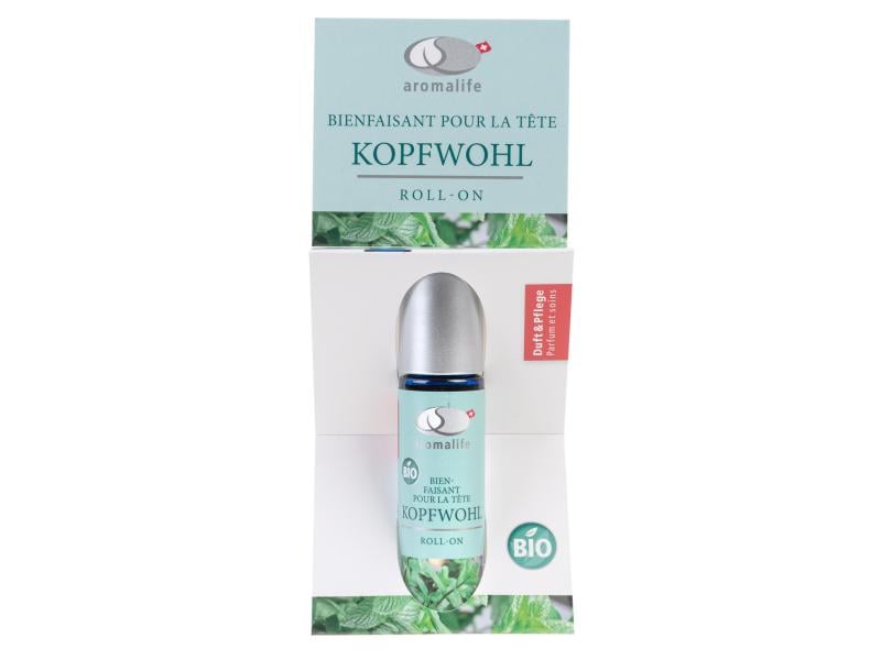 Aromalife Roll-On Kopfwohl mit Minze 10 ml Bio Duft-Pflege-Roll-on mit ätherischen Ölen